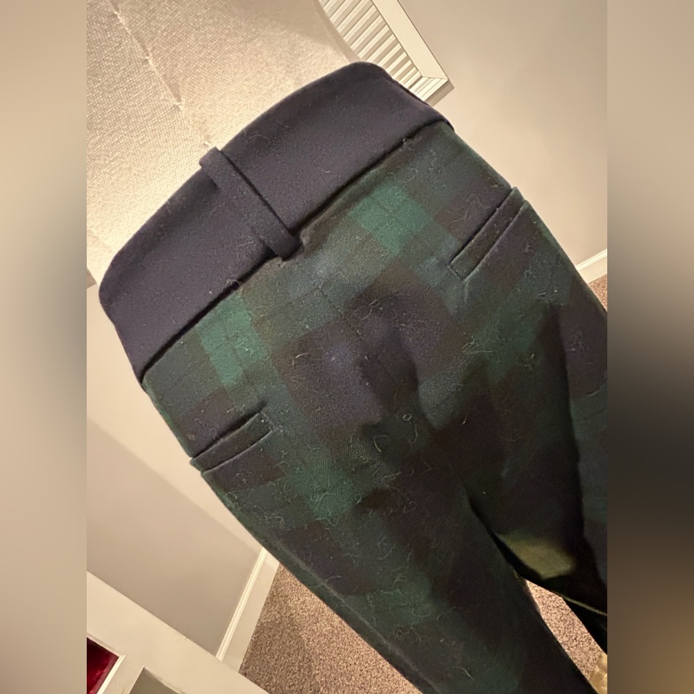 LOFT Size 8 Blue Green Plaid Dress Pants - Picture 6 of 6